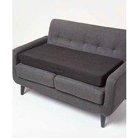 Homescapes Suede Orthopaedic Foam 2 Seater Booster Cushion in Black