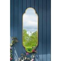 MirrorOutlet Gold Metal Framed Double Arched Oval Garden Wall Mirror (150 X 52CM) | Size: 1 Pack