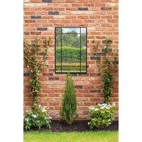 MirrorOutlet Black Modern Contemporary Garden Wall Mirror 39" X 27" (100x70CM) | Size: 1 Pack