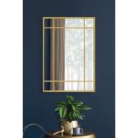 MirrorOutlet Gold Modern Contemporary Wall Mirror 39" X 27" (100CM X 70CM) | Size: 1 Pack