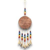 KDMD Indian Chimes - Med Tree of Life - Chakra Beads 5 Bells in Gold