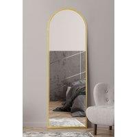 MirrorOutlet Gold Framed Arched Leaner/Wall Mirror 71" X 24" (180CM X 60CM) | Size: 1 Pack