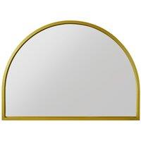 MirrorOutlet Gold Metal Framed Arched Garden Wall Mirror 49" X 35" (125CM X 90CM) | Size: 1 Pack