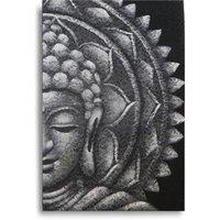 KDMD Grey Half Buddha Mandala 60x80cm | Size: 60x80 cm