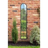 MirrorOutlet Black Framed Arched Leaner Garden Wall Mirror 67 X 12 (170 X 30CM) | Size: 1 Pack
