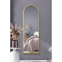 MirrorOutlet Gold Framed Arched Leaner/Wall Mirror 63" X 21" (160CM X 53CM) | Size: 1 Pack