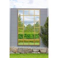 MirrorOutlet Gold Modern Wall & Leaner Garden Mirror 71"x 43" 180x110cm | Size: 1 Pack