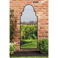 MirrorOutlet Black Framed Arched Leaner/Wall Garden Mirror 71 x 28 (180x70CM) | Size: 1 Pack