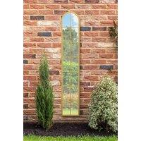 MirrorOutlet Gold Framed Arched Leaner Garden Wall Mirror 67 X 12 (170CM X 30CM) | Size: 1 Pack