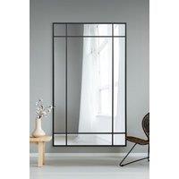 MirrorOutlet Black Contemporary Wall & Leaner Mirror 79" X 47" (200 x 120CM) | Size: 1 Pack