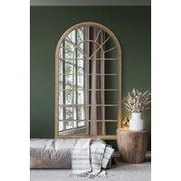 MirrorOutlet Large Country Arch Wall Mirror 71 x 40 (180x103cm) Sand Colour in Cream | Size: 1 Pack