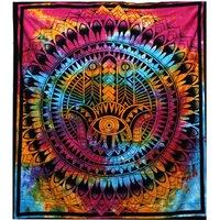 KDMD Double Cotton Bedspread + Wall Hanging - Hamsa