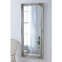 French Style Carved Full Length Mirror Silver 166x75cm