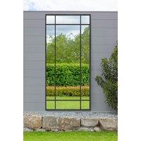 MirrorOutlet Black Contemporary Wall & Leaner Garden Mirror 71"x 33" 180x85cm | Size: 1 Pack