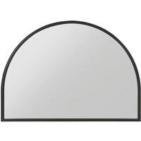 MirrorOutlet Black Metal Framed Arched Wall Mirror 49" X 35" (125CM X 90CM) | Size: 1 Pack