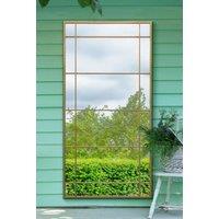 MirrorOutlet Gold Metal Framed Window Wall or Leaner Garden Mirror (180CM X 90CM) | Size: 1 Pack