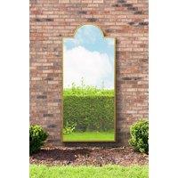 MirrorOutlet Gold Contemporary Wall & Leaner Garden Mirror 75"x 33" 190x85cm | Size: 1 Pack