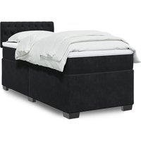 Berkfield Home Box Spring Bed with Mattress Black 90x190 cm Velvet