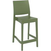 netfurniture Haya Bar 65 Stool - Olive Green