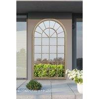 MirrorOutlet Large Country Arch Garden Mirror 71x 40 (180x103cm) Sand Colour in Cream | Size: 1 Pack
