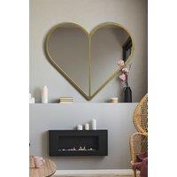 MirrorOutlet Gold Metal Framed Heart Shaped Wall Mirror (80CM X 80CM) | Size: 1 Pack