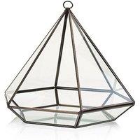 KDMD Glass Terrarium - Large Diamond in Brown