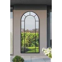 MirrorOutlet Black Framed Arched Leaner Garden Wall Mirror 75 X 33 (190 X 85CM) | Size: 1 Pack