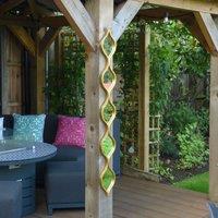 MirrorOutlet Gold Metal Framed Tear Drop Garden Wall Mirror 49" X 6" (124 X 15CM) | Size: 1 Pack