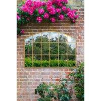 MirrorOutlet Gold Framed Arched Wall Garden Mirror 43 X 29 (110CM X 75CM) | Size: 1 Pack