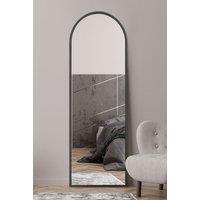 MirrorOutlet Black Framed Arched Leaner/Wall Mirror 71" X 24" (180CM X 60CM) | Size: 1 Pack