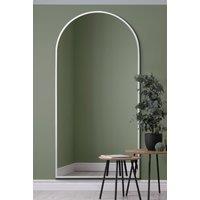 MirrorOutlet White Framed Arched Leaner/Wall Mirror 79" X 39" (200CM X 100CM) | Size: 1 Pack