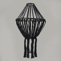 KDMD Macrame Large Drop Chandelier - Black