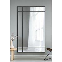 MirrorOutlet Black Contemporary Wall & Leaner Mirror 71" X 43" (180 x 110CM) | Size: 1 Pack