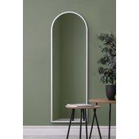 MirrorOutlet White Framed Arched Window Leaner/Wall Mirror 63" X 21" (160x53M) | Size: 1 Pack