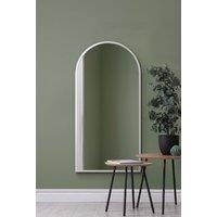 MirrorOutlet White Framed Arched Leaner/Wall Mirror 55" X 27.5" (140CM X 70CM) | Size: 1 Pack