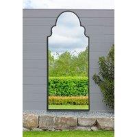 MirrorOutlet Black Framed Arched Leaner/Wall Garden Mirror 79 x 33 (200x85CM) | Size: 1 Pack