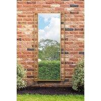 MirrorOutlet Gold Modern Wall & Leaner Garden Mirror 71"x 31" 180x80cm | Size: 1 Pack