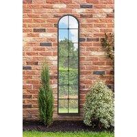 MirrorOutlet Black Framed Arched Leaner Garden Wall Mirror 75 X 16 (190 X 40CM) | Size: 1 Pack