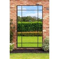 MirrorOutlet Black Contemporary Wall & Leaner Garden Mirror 79"x 47" 200x120cm | Size: 1 Pack