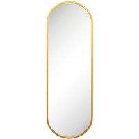 MirrorOutlet Gold Metal Framed Double Arched Wall Mirror 71 X 24" (180 X 60CM) | Size: 1 Pack