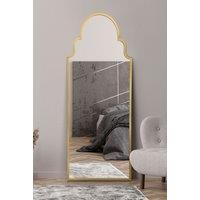 MirrorOutlet Gold Framed Arched Leaner/Wall Mirror 71" X 28 (180CM X 70CM) | Size: 1 Pack