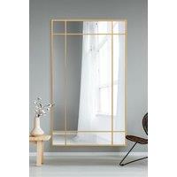 MirrorOutlet Gold Contemporary Wall & Leaner Mirror 79" X 47" (200 x 120CM) | Size: 1 Pack