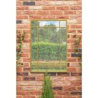 MirrorOutlet Gold Modern Contemporary Garden Wall Mirror 39" X 27" (100x70CM) | Size: 1 Pack