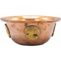 KDMD Copper Ritual Bowl with Tree of Life 12x5cm in Gold | Size: 12x5 cm