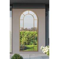 MirrorOutlet Gold Framed Arched Leaner Garden Wall Mirror 75 X 33 (190CM X 85CM) | Size: 1 Pack