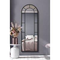 MirrorOutlet Black Framed Arched Leaner/Wall Mirror 67" X 24" (170CM X 60CM) | Size: 1 Pack