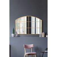 MirrorOutlet Gold Framed Arched Wall Over Mantle Mirror 43" X 29" (110CM X 75CM) | Size: 1 Pack