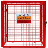 Monstershop Red Gas Bottle Collapsible Mesh Cage - 90cm x 80cm x 43cm | Size: 90 cm x 80 cm x 43 cm