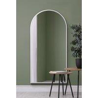 MirrorOutlet White Framed Arched Leaner/Wall Mirror 63" X 31" (160CM X 80CM) | Size: 1 Pack
