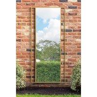 MirrorOutlet Gold Modern Wall & Leaner Garden Mirror 79"x 35" 200x90cm | Size: 1 Pack